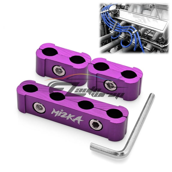 3Pcs Aluminum Engine Spark Plug Wire Separator Divider Organizer Clamp