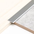 thumbnail image 1 of 3Pcs Aluminum T Molding Trim & Floor Transition Strips, Flat Divider Strip for Door Threshold and Joining Flooring Gaps of Laminate Planks Tile (2.9Ft x 0.8In, Matte Silver), 1 of 9