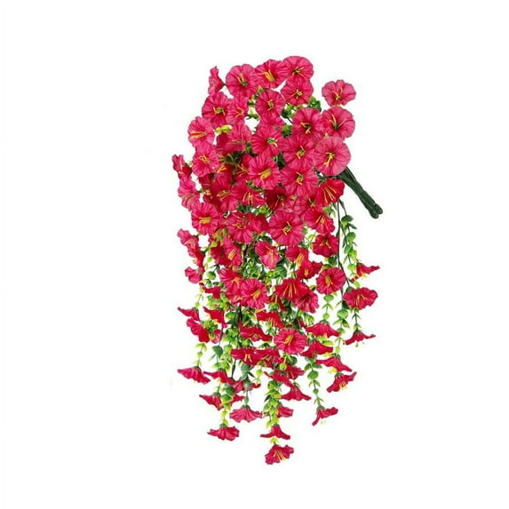 3Pcs Artificial Hanging Flowers, Hanging Baskets Artificial Flowers, Plastic Fake Hanging Baskets, Lifelike Flower Plant Garland, Fake Flowers Vine Artificial Flowers for Decoration (75cm/29.5in)