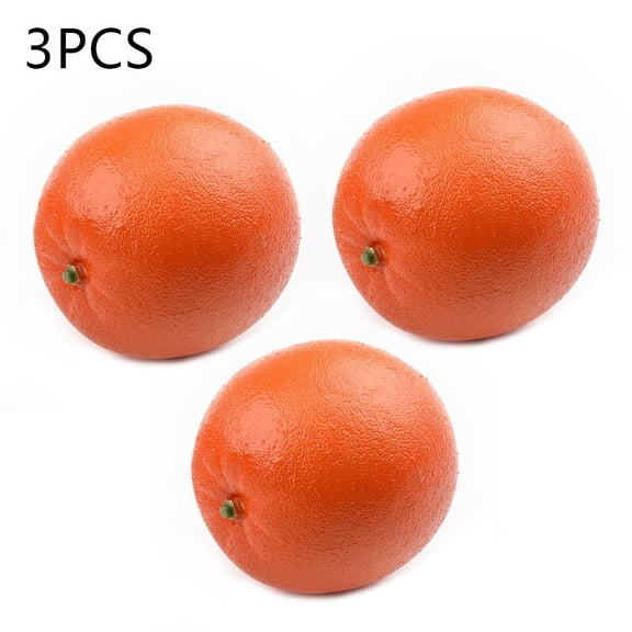 3Pcs Artificial Oranges Home Decoration Artificial Fake Simulated Oranges Fruit Model Ornament Festive & Party Supplies