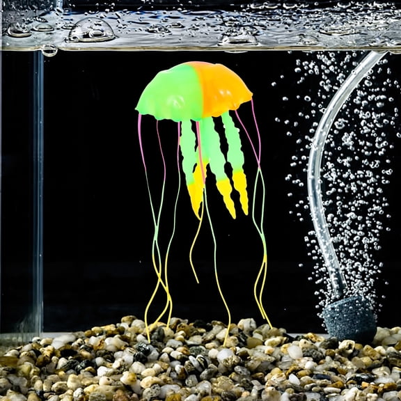 3Pcs Artificial Silicone Jellyfish Models for Fish Tank Decorative Display