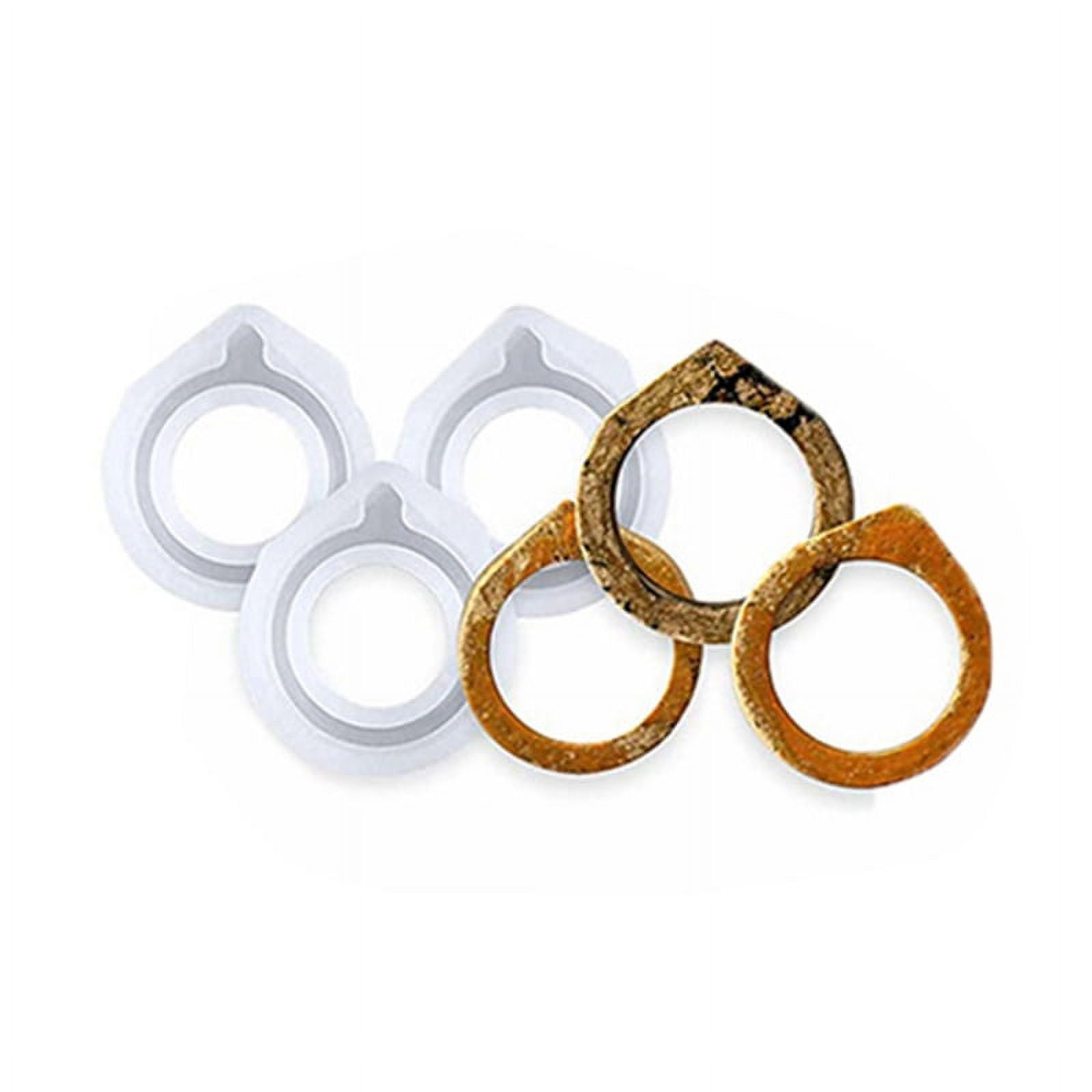 3Pcs Assorted Shape Ring Silicone Mold Jewelry Resin Casting Mold US 8  Shape 