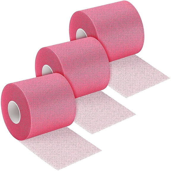 3Pcs Athletic Pre Wrap Tape For Sports Pre-Wrap Athletic Tape 2.75 Inch By 5M (Pink)