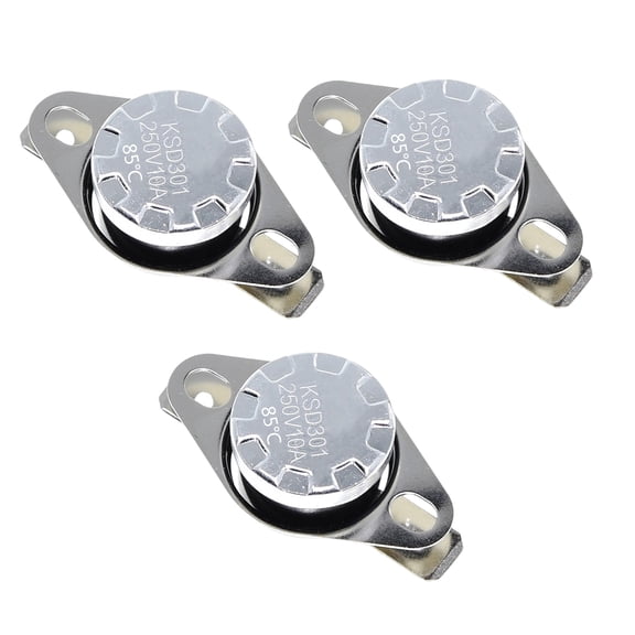 3Pcs Auto-Shutoff Thermal Switches KSD301 250V 40/70/85/125℃ NC Household Use