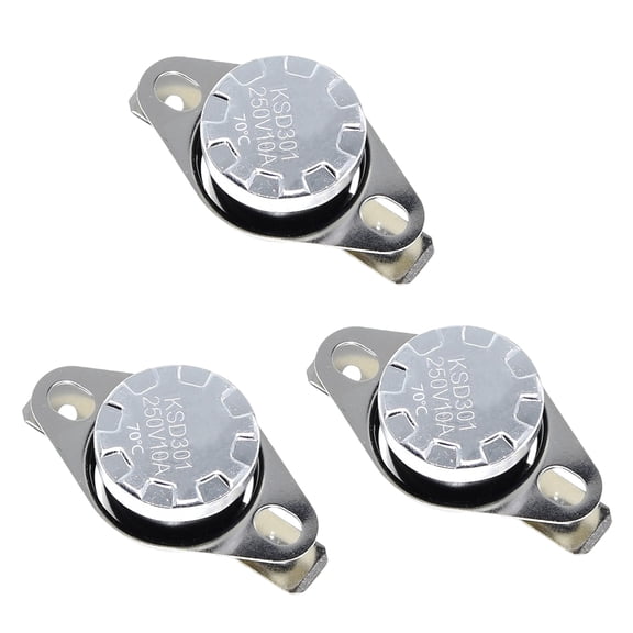 3Pcs Auto-Shutoff Thermal Switches KSD301 250V 40/70/85/125℃ NC Household Use