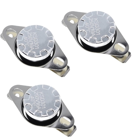 3Pcs Auto-Shutoff Thermal Switches KSD301 250V 40/70/85/125℃ NC Household Use