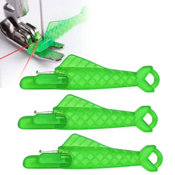 3Pcs Automatic Sewing Needle Threader, 2026 NEW Fish Type Quick Needle Threaders for Hand Sewing, Sewin-g Machine Needles Threader Tools, Sewin-g Supplies for Sew-ing Lovers Alike