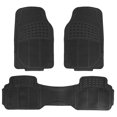 thumbnail image 1 of 3-Pack Car Floor Mats Set for Front and Rear – Heavy Duty PVC Rubber, Trimmable Fit Most Cars, SUVs, and Trucks, 1 of 8