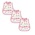 thumbnail image 1 of 3Pcs Baby Bibs,Short Sleeve Bib for Toddler Baby Bib Boy and Girl Drooling and Teething Bibs Absorbent, Easy To Clean & Put On Baby Bibs for Eating Mess Saving Soft Fabric Apron for Play Dese(D), 1 of 4