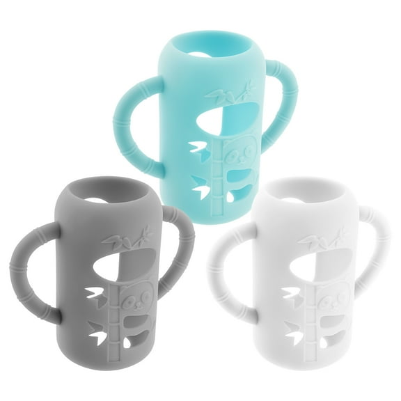 3Pcs Baby Bottle Sleeves with Handle Insulated Glass Baby Bottle Sleeve Silicone Baby Bottle Cover Compatible with Dr. Brown's Glass Bottles 250ml for Home Baby Bottles