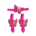 thumbnail image 1 of Baby Days Savings!3Pcs Baby Girl Headbands and Barefoot Flower Sandals Lace Set Toddlers Headbands Feet Accessories for Newborn Infants (One Size, Hot Pink #1), 1 of 2