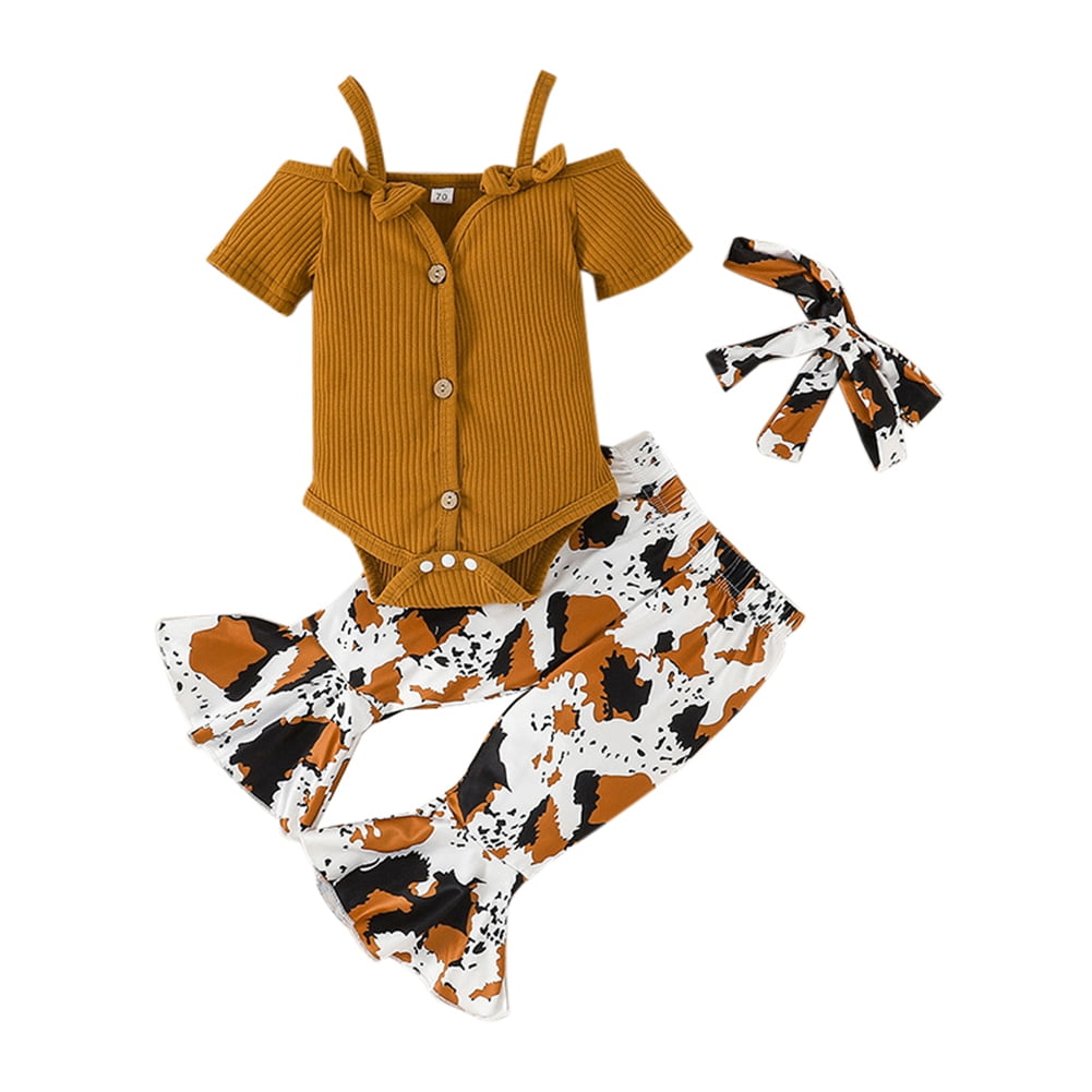 3Pcs Baby Girls Clothes Top and Pant With Headband Newborn Preemie Girl Summer Outfit Sets 024