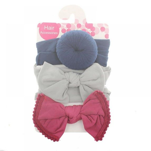 3Pcs Baby Headbands Bowknot Hairbands Hair Bow Elastics for Baby Girls Newborn Infant Toddlers Kids