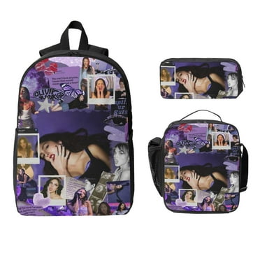 3Pcs Backpacks Olivias Merch Gifts Sour Unisex Rodrigos Stuff 3D Print 17 Inth Laptop Backpacks Personalized Bags With Lunch Box Pencil Case Set Gifts