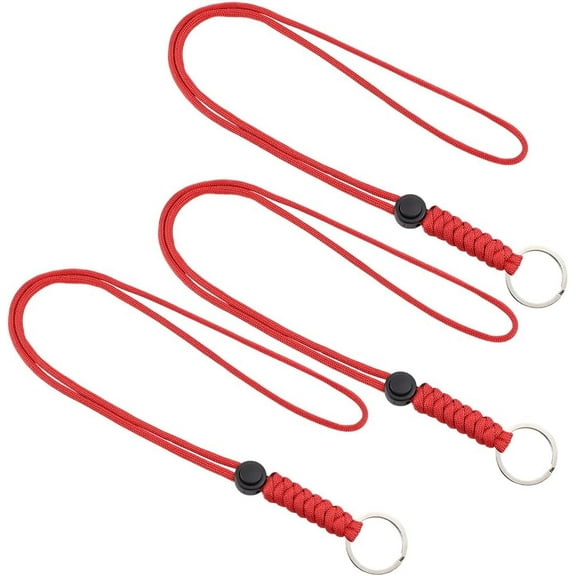 3Pcs Badge Lanyard with Key Ring Neck Lanyard Keychain Cord