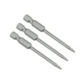 thumbnail image 1 of 3Pcs Ball End Hex Bits 1/4 Inch Hex Shank 2.6 Inch Length Magnetic H2 Head Screwdriver S2 HRC58 Screw Driver Bit, 1 of 4