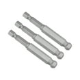 thumbnail image 1 of 3Pcs Ball End Hex Bits 1/4 Inch Hex Shank 2.6 Inch Length Magnetic H8 Head Screwdriver S2 HRC58 Screw Driver Bit, 1 of 4
