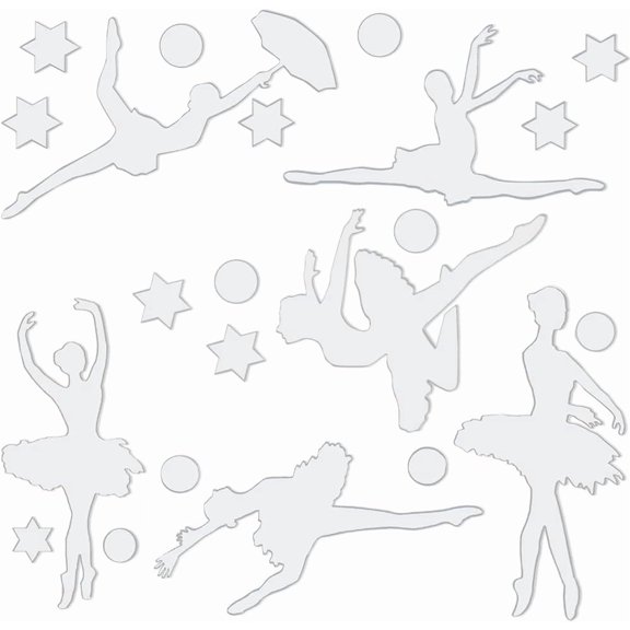 3Pcs Ballet Dancer Mirror Wall Stickers 3D Acrylic Mirror Wall Decals DIY Mirror Sport Wall Art Decor Mural Self Adhesive Decorative Mirror