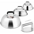 thumbnail image 1 of 3Pcs Basting Cover & Smash Burger Press, 12"- 9"- 6.5" Cheese Melting Dome, Stainless Steel Bacon Press Griddle Dome Steam Lids Smash Burger Kit for Kitchen, BBQ Flat Top Grill, Teppanyaki, 1 of 8