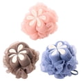 3Pcs Bath Loofah Sponges Flower Design Bath Puffs Bath Loofah Balls ...