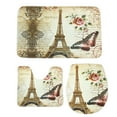 thumbnail image 1 of 3Pcs Bathroom Set Bath Rug Set Paris Eiffel Tower Pattern Anti-Slip Bathroom Pedestal Rug + Toilet Lid Cover + Floor Mat Bath Mat Set, 1 of 9