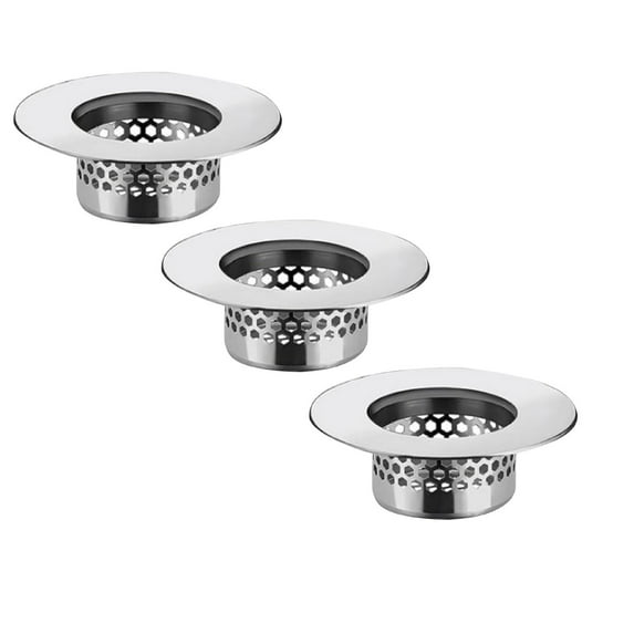 3Pcs Bathtub Drain Cover,Bathroom Sink Strainer,Drain Hair Catcher,Stainless Kitchen Filter Screen Vegetable Washing Anti Clogging Leakage Screen Kitchen Waste Filter Screen