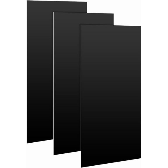 3Pcs Black Aluminum Sheets 6x12x1/32 Inch Rectangle Aluminum Engraving Blanks 0.8mm Thin Heat Treatable Metal Plates for Crafting DIY House Decoration Laser Engraving Black
