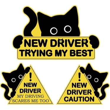 STUDENT DRIVER - Be Afraid Bumper Sticker Funny Caution FREE SHIPPING