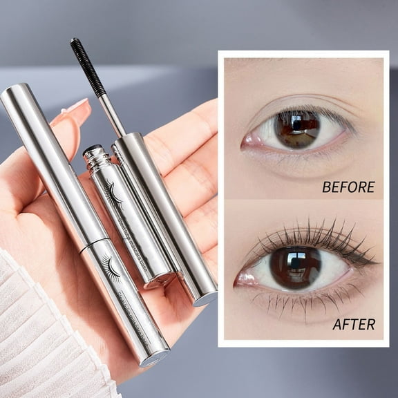 3Pcs Black Iron Wand Curling Mascara, 3D Curling Eyelash Iron Mascara for Volume and Length, Washable Metal Wand Mascara, No Flaking, No Smudging, No Clumping