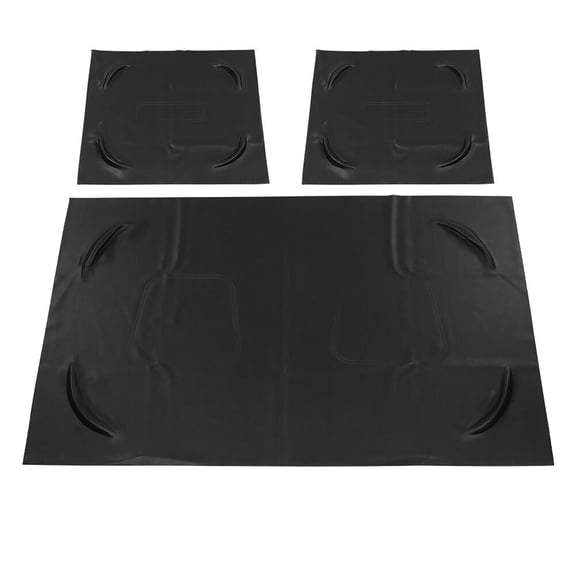 3Pcs Black Leather Front Seat Covers for Club Car DS 1982-2000.5 Golf Carts Protection from Water, Mud, and Spills
