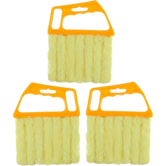 3Pcs Blind Cleaner Duster Tool, 7-Finger Dusting Tool for Window Venetian, Washable Mini Brush, Air Conditioner Handheld Mini Duster Brush for Wood Blinds Dust Dirt