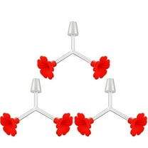 3Pcs Bottle Stopper Double Fork Bird Feeder, Bird Friend Bird Feeder with Little Red Flower, Garden Decorations for Bird Lover (1Pc)