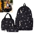 thumbnail image 1 of 3Pcs Bow Print Backpack Set, Breast Cancer Awareness Pink Ribbon School Bookbag with Lunch Box & Pencil Case for Back to School Girls Daily Use, 1 of 4