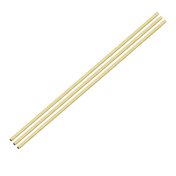 3Pcs Brass Round Tube 300mm Length 1mm Wall Thickness Seamless Straight Pipe Tubing 7.5mm OD