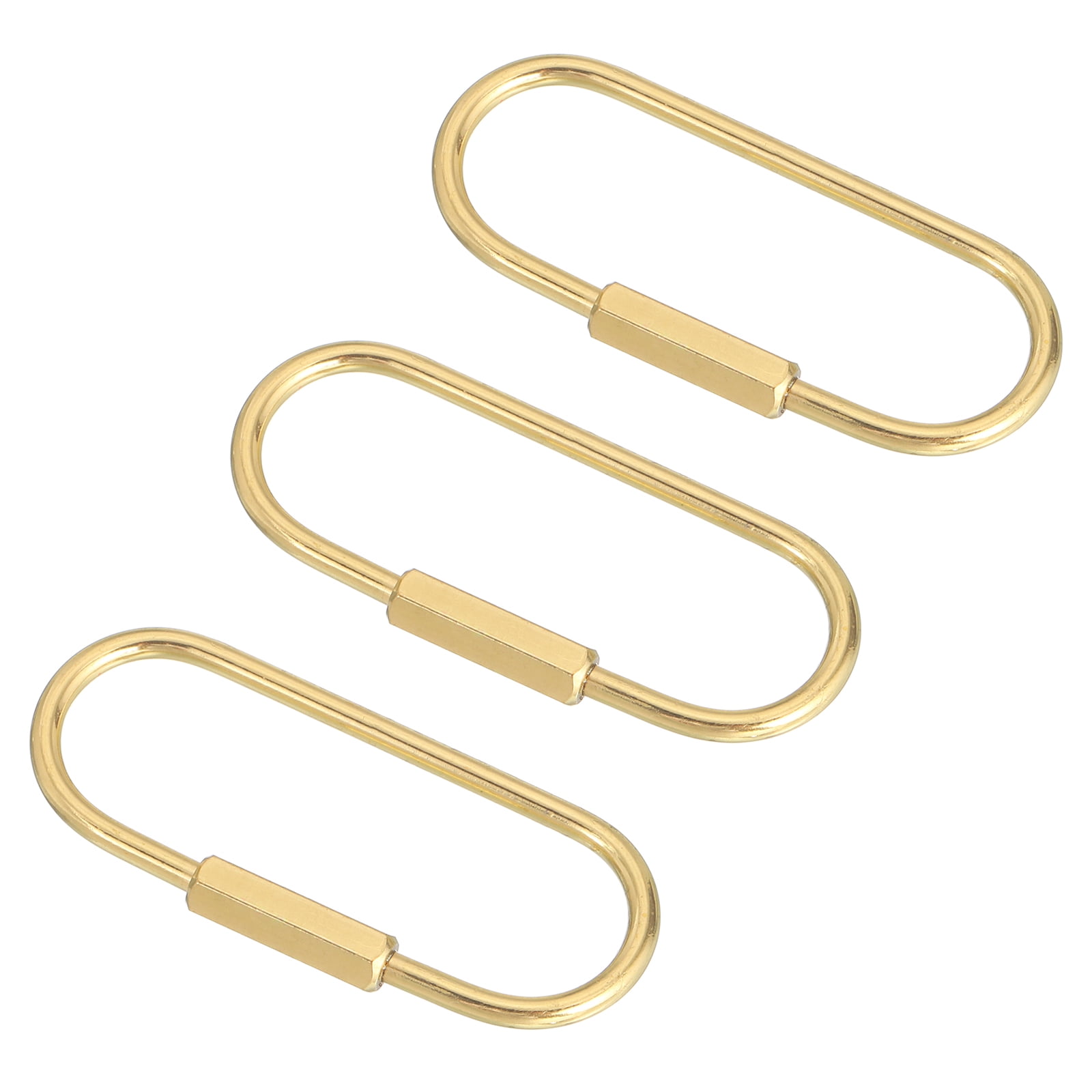 Mini Channel Lock Keychain 3Pcs Brass Screw Lock Keychain, Car Key Organizer, Mini Hexagonal U ...