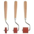 thumbnail image 1 of 3Pcs Brayer Rubber Rollers, Printmaking Brayers, Art Craft Roller, Brayer Ink Roller with Comfort Wooden Handle for Print Stamping Tools Wallpapers and Scrapbooks, 3 Sizes, 1 of 7