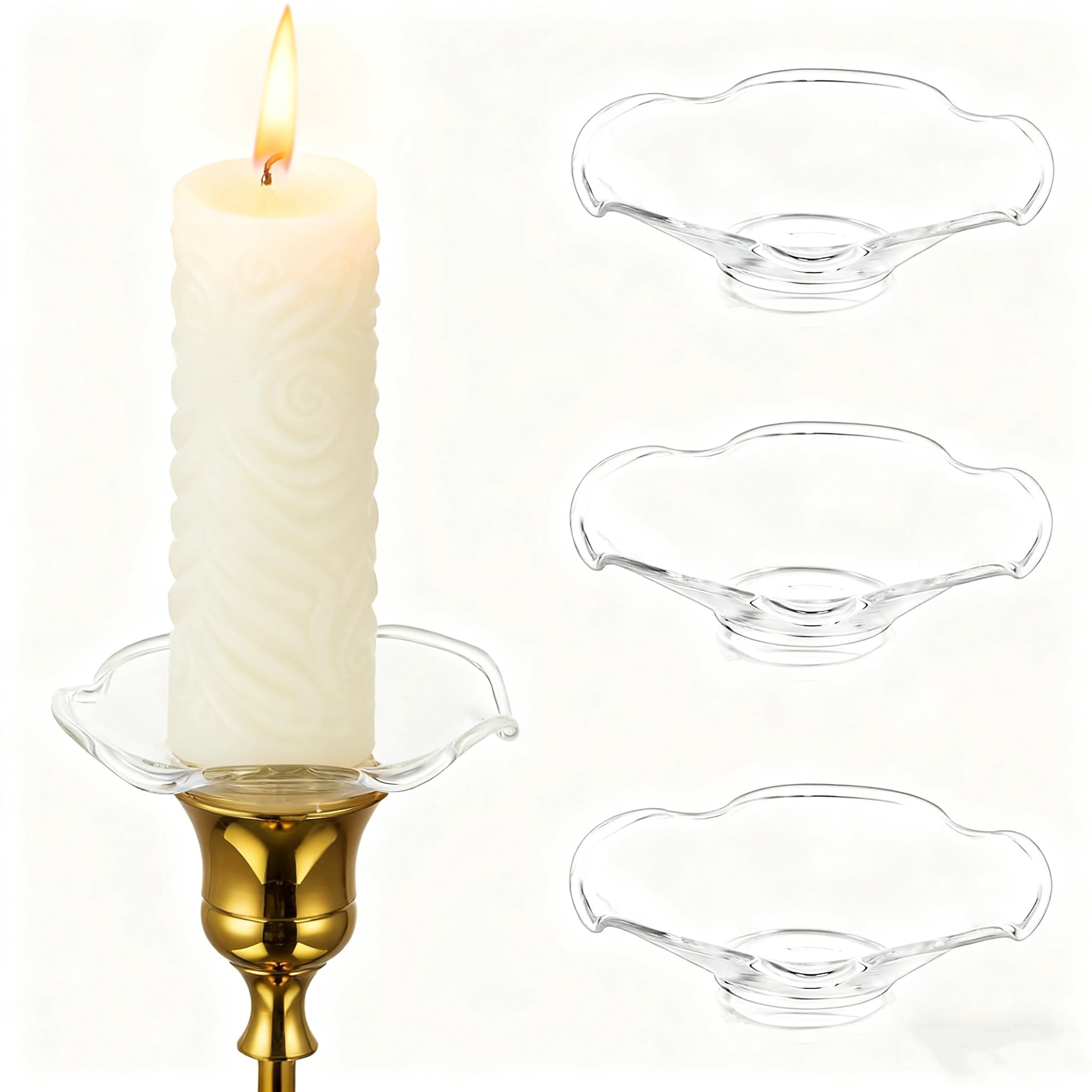3Pcs Candle Drip Protectors for Candle Stick Candle Holder, Clear ...