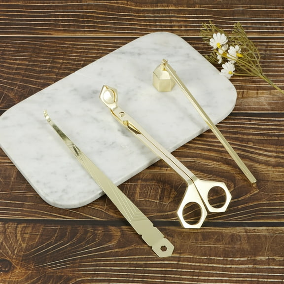 3Pcs Candle Wick Trimmer, Polished Stainless Steel Wick Clipper Cutter, Scissors, Reaches Deep Into Candles to Cut Spent Cord, Allow Cleaner Burn and Prevent Soot Buildup