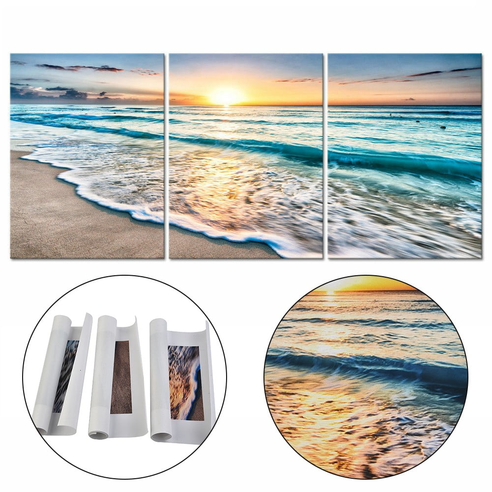 3PCS Canvas Painting Pictures Home Art Decor Wall Posters Sea Landscape