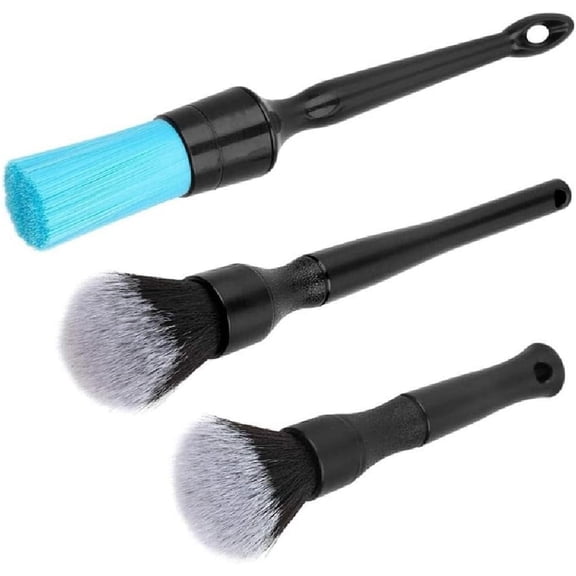 3Pcs Car Air Conditioner Vent Brush Car Grille Cleaner Auto Detailing Blinds Duster Brush Car-Styling Tools car Detailing Brush kit auto Cleaning Brushes with Handle car Cleaning Tools