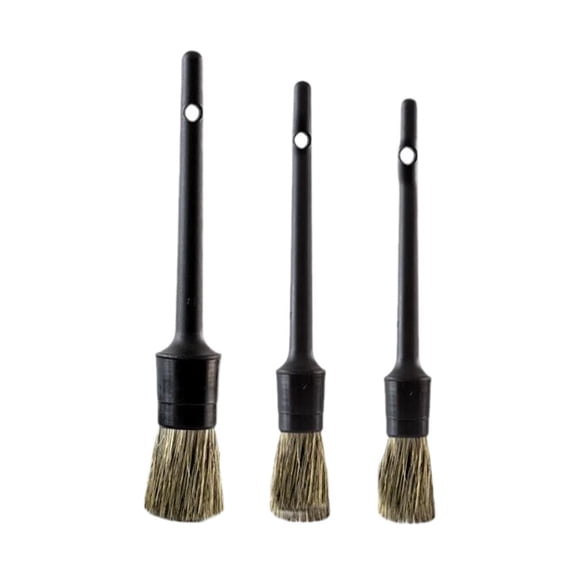 3Pcs Car Cleaning Kit Interior Detailing Wash Brushes Engine Wheel Clean Brush