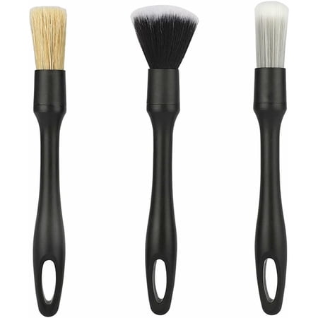 3Pcs Car Detailing Brush Wash Detailing Cleaning Kit Engine Wheel Clean Set Car Brush Kit