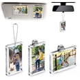 thumbnail image 1 of 3Pcs Car Picture Holder - Magnetic Car Picture Frame,2 x Sun Visor Picture Frames and 1 x Rearview Mirror Ornament Photo Clip(2.36x3.5 Inch),Personalized Car Accessories Gift for Dad, Christmas, 1 of 3