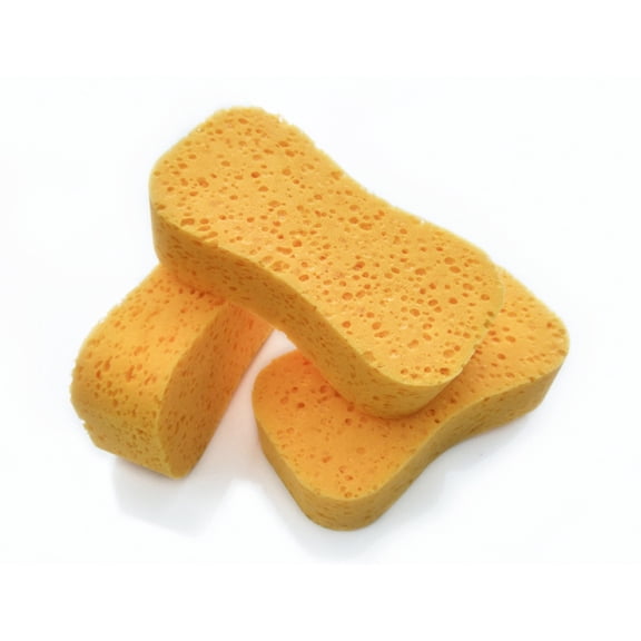 3Pcs Car Wash Sponge, Car Cleaning Large Sponges, All Purpose Sponges for Cleaning, Easy Grip Thick Foam Scrubber, Giant Bone Sponge for Kitchen Bathroom Household Cleaning