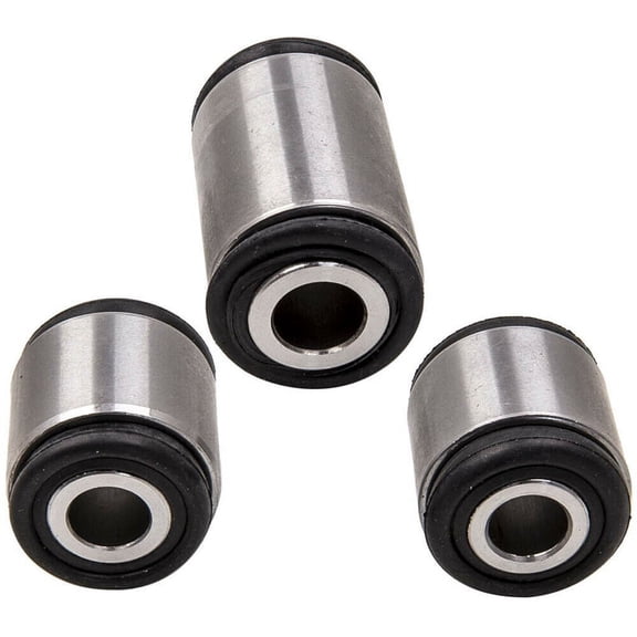 3Pcs Car Linkage Bush Bushing Kit Rear Suspension for 2 99-04 RGX100960 RGW100020,2 x Top & Bottom Bushes 1 x Centre Bearing,Silver
