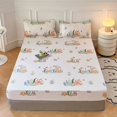 3Pcs Cartoon Bed Sheets Polyester Adjustable Sheets King Bed Sheets