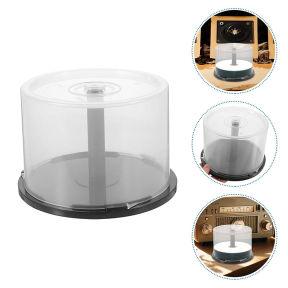 Pawsdot Cd Storage CD DVD Storage Bucket Assorted Color 3Pcs Space Saving