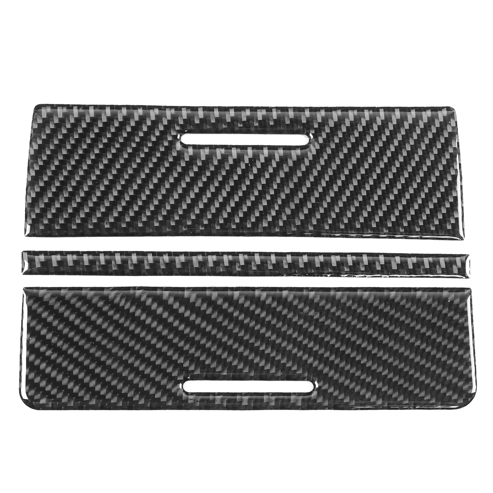 3Pcs Center Console Storage Box Panel Trim Carbon Fiber Cover Fit for