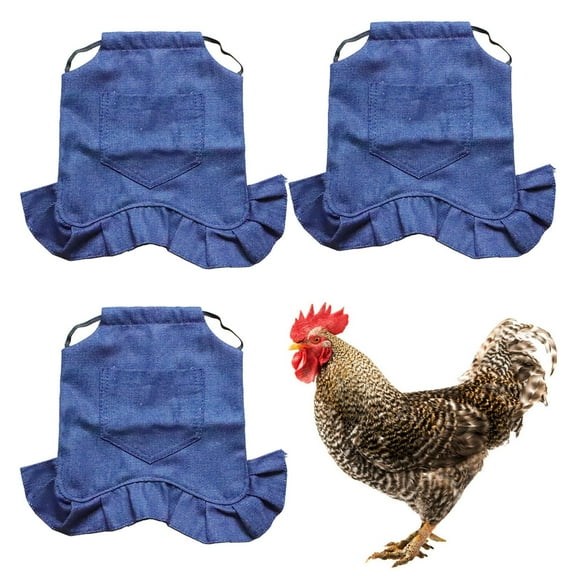 3Pcs Chicken Saddles Protector Pet Poultry Supplies Lightweight with Straps with Pocket Feather Back of Protection Pet Clothes Hen Apron