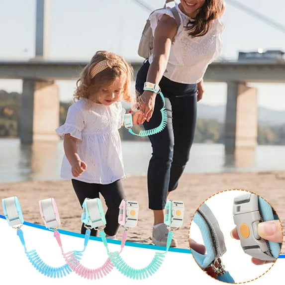 3Pcs Child Safety Harness under $5! Kadlawus Children's Anti Lost Belt,babySafety Harness with Traction Rope, Induction Lock Wristband for Toddler, Breathable Comfortable Strap